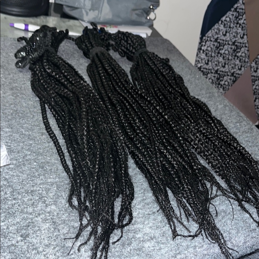Elegant Black Braided Hair Extensions